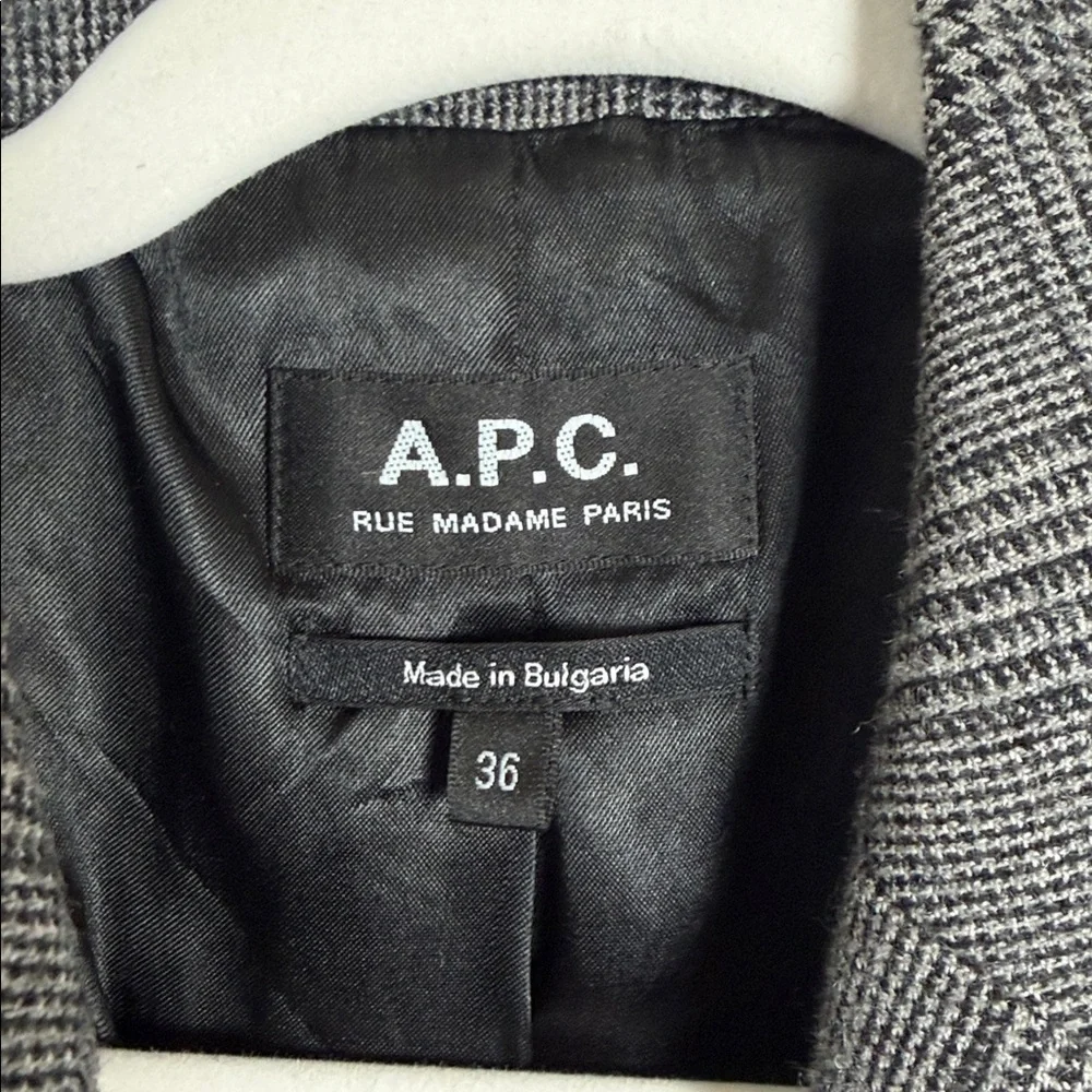 APC Wool Double Breasted Blazer Business Casual Size 36 US 2/4